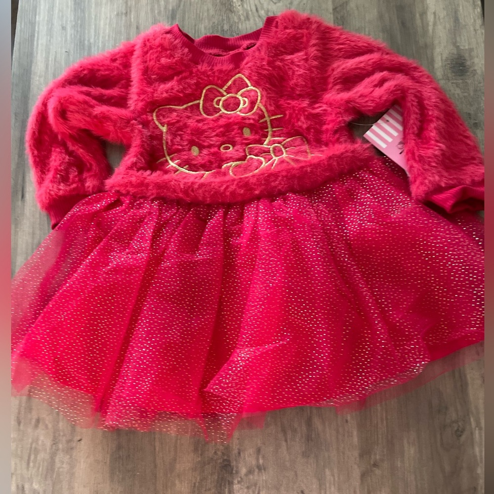 Sanrio Hello Kitty Ribbon red toddler
Girl 3T sherpa Shimmer tutu princess dress